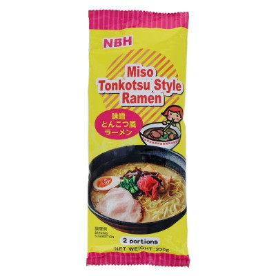 Japonski ramen rezanci miso Tonkotsu 220g - NBH