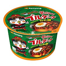 Instant praženi rezanci z okusom črne fižolove omake v lončku 105g - SAMYANG