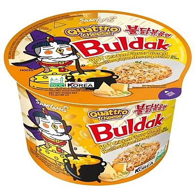 Buldak instant rezanci v lončku 4 siri 110g - SAMYANG