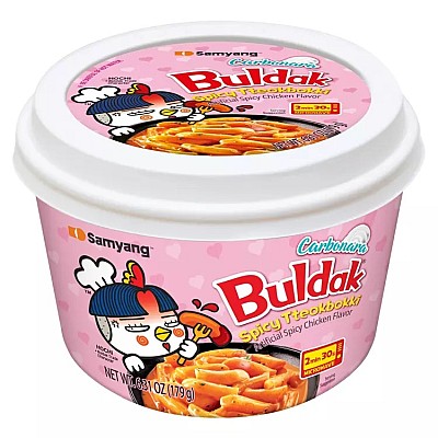 Buldak instant Carbonara Topokki v lončku 179g - SAMYANG