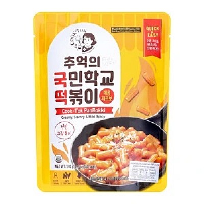Tteokbokki za pripravo v ponvi Carbonara okus (blago pekoče) 140g - COOK TOK