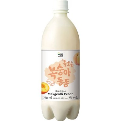 Korejsko riževo vino okus breskev (3% alk. vol.) 750ml - WOORISOOL