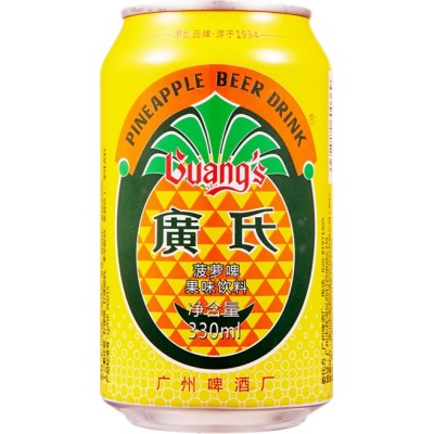 Pivo z okusom ananasa 1% alk. 330ml - GUANG's