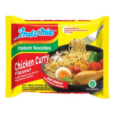 Instant juha z rezanci piščanec s curryem 80g - INDOMIE