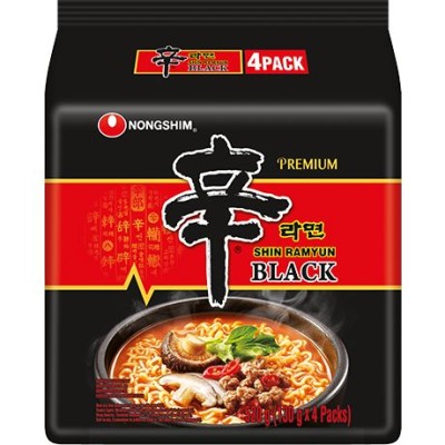 Instant juha z rezanci Shin črn 130g x 4 - NONGSHIM