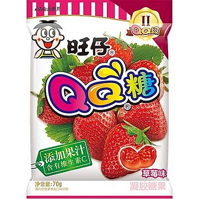 Mehki bonboni z okusom jagode 70g - WANT WANT