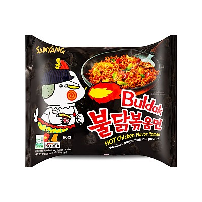 Buldak instant rezanci s piščancem pekoči 140 g – SAMYANG
