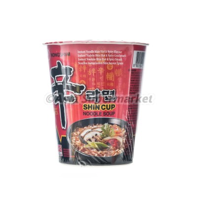 Instant juha z rezanci Shin vroče in pekoče  v lončku 68g - NONGSHIM