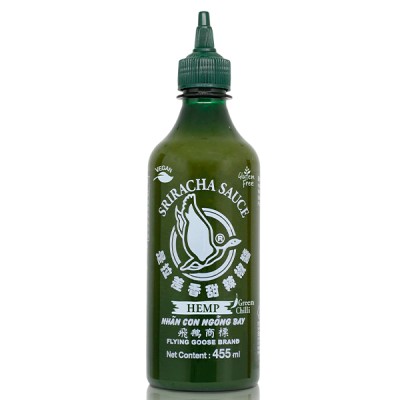 Sriracha čili omaka z konopljo 455ml - FLYING GOOSE