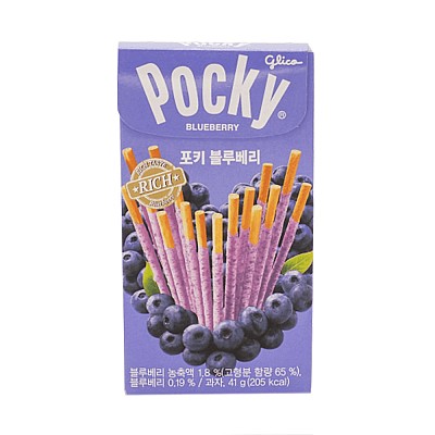 Pocky palčke z čokoladnim prelivom borovnic 41g - GLICO