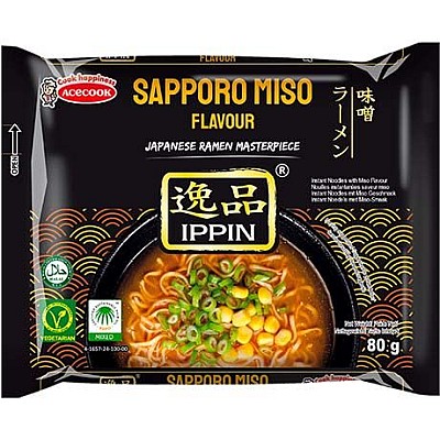 Instant rezanci z okusom Sapporo miso 80g - ACECOOK Instant rezanci z okusom Sapporo miso 80g - ACECOOK