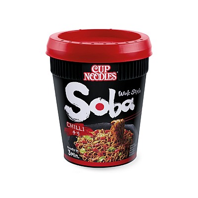 Čili soba rezanci v lončku 90g - NISSIN