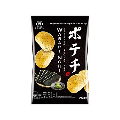 Čips iz krompirja začinjen z wasabijem in nori algami 100g - KOIKEYA
