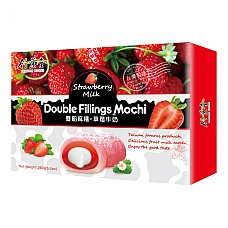 Mochi z dvojnim polnilom okus jagoda 180g - BAMBOO HOUSE